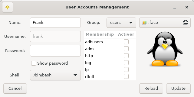Clock configuration utility screenshot.